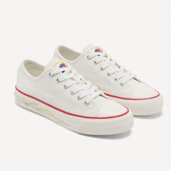 Sandro Paris Flame Canvas Sneakers Size 7 - Picture 1 of 7